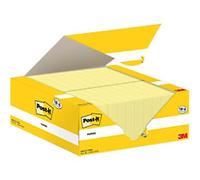 Post-it Notes Canary Yellow, Promo Pack 18 + 6 Free Pads, 100 Sheets per Pad, 38 mm x 51 mm, Yellow Color - Self-Stick Notes for Note Taking, to Do Lists & Reminders