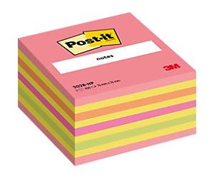 Post-it Sticky Notes Cube 76 x 76 mm Pink and Yellow Mix 450 sheets