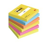 Post-it Sticky Notes Energetic Colour Collection 76x76mm (Pack of 6) 50021