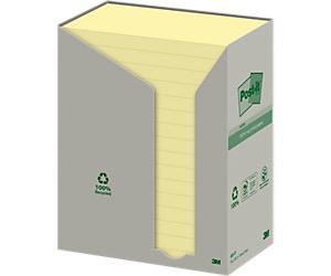 Post-it Sticky Notes Rectangular 127 x 76 mm Plain Canary Yellow 655-1T 100 16 Pads of 100 Sheets
