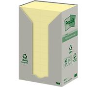 Post-it Sticky Notes Rectangular 51 x 38 mm Plain Canary Yellow 653-1T 100 24 Pads of 100 Sheets