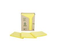 Post-it Recycled Notes 76x127mm Cardboard Packaging Canary Yellow (Pk 16)