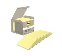 Post-It Sticky Notes Recycled Self Adhesive 76mm 100 Sheets Canary Yellow