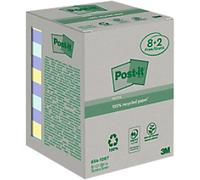 Post-it Sticky Notes Square 81 x 110 mm Plain Yellow; Green; Blue 654-RCP10 100 10 Pads of 100 Sheets