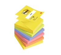 Post-it Sticky Z-Notes 76x76mm 100 Sheets Neon Colours (Pack of 6)