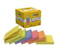 Post-it Sticky Z-Notes Square 76 x 76 mm Assorted R-330NR 6 Pads of 100 Sheets