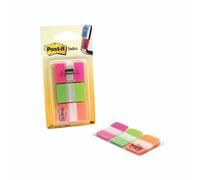 Post-It Strg Index Pink/GRN/Org PK66