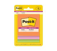 Post-it® Super Sticky 3"x3" Ultra Colour Pads, 3pack