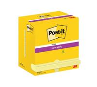 Post-it Super Sticky Notes Canary Yellow, Pack of 12 Pads, 90 Sheets per Pad, 76 mm x 127 mm- Extra Sticky Notes for Note Taking, to Do Lists & Reminders