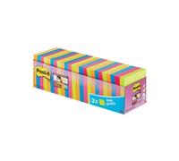 Post-it Super Sticky Notes 76 x 76 mm Assorted 90 Sheets Value Pack 21 + 3 Free