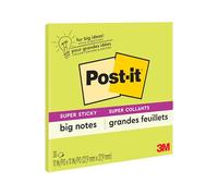 Post-it Super Sticky Big Notes, 11 in x 11 in, Sticky Notes, 30 Sheets Per Pad, 1 Pad (BN11G)