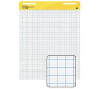 Post-it Super Sticky Easel Pads With 1"""" Grid Lines 25"""" x 30"""" White Pack Of 2 Pads