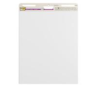 Post-it Super Sticky Meeting Charts, 100% Recycled Paper, White, 63.5 x 76.2 cm, 30 Sheets/Pad, 2 Pads/Pack, 100% PEFC, SGSCH-PEFC-COC-110078