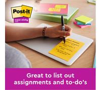 Post-it Super Sticky Meeting Pad 152x101mm 45 Sheets Neon Colours (Pack 4) 6445-SSP - 7100043257