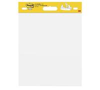 Post-it Super Sticky Mini Meeting Chart, 38 cm x 45.7 cm, 20 Sheets/Pad, 1 Pad/Pack, White Color - For Brainstorming Anywhere and Keeping all Ideas Visible