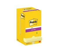 Post-it Super Sticky Note 76x76mm 90 Sheets Canary Yellow (Pack of 12)