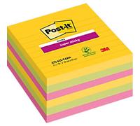 Post-it Super Sticky Notes 101 x 101 mm Assorted Square Ruled 6 Pads of 90 Sheets