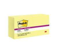 Post-it Super Sticky Notes, 1080 Sheets, Value Pack of 12 Pads, 76 mm x 76 mm - Holds Strong to Many Surfaces - Canary Yellow - for Walls, Monitors and Fridge, Recycable