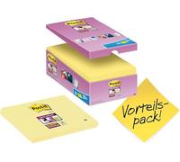 Post-it Super Sticky Notes, Canary Yellow, Promo Pack, 14 + 2 FREE Pads, 76 mm x 127 mm, 90 Sheets per Pad - Extra Sticky Notes for Walls, Monitors and Fridge