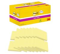 Post-it Super Sticky Notes 76 x 76 mm Canary Yellow, 90 Sheets - Value Pack 14+2