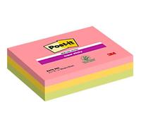 Post-it Super Sticky Notes 203 x 152 mm Assorted Pack of 3 Pads of 70 Sheets