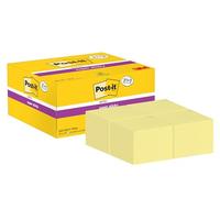 Post-it Super Sticky Notes, 2160 Sheets, Promo Pack of 21 + 3 Free Pads, 47.6 mm x 47.6 mm - Holds Strong to Many Surfaces - Yellow - for Walls, Monitors and Fridge, Recycable