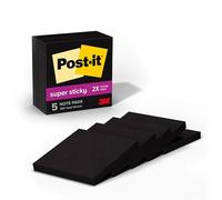 Post-it Super Sticky Notes, 3 x 3-Inches, Black, 5-Pads/Pack