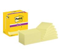 Post-it Super Sticky Notes 655-12SSCY 76 x 127 mm 90 Sheets Per Pad Yellow Rectangle Plain Pack of 12