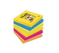 Post-it Super Sticky Notes 76x76mm 90 Sheets Carnival Colours (Pack 6) 7100147841