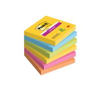 Post-it Super Sticky Notes 76x76mm 90 Sheets Carnival (Pack of 6) 654-6SS-CARN