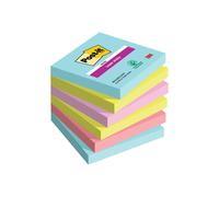 Post-it Cosmic Super Sticky Notes 76 x 76 mm Assorted Colours Square 6 Pads of 90 Sheets