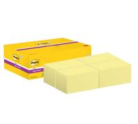 Post-It Super Sticky Notes, Canary Yellow, 24 Pads, 76 mm X 127 mm, 90 Sheets Per Pad - Self-Sticking Notes For Walls, Monitors