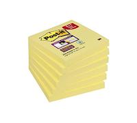 Post-it Super Sticky Notes, Canary Yellow, 5 Plus 1 Free, 6 Pads, Standard, 76 mm x 76 mm