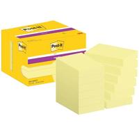 Post-it Super Sticky Notes Canary Yellow, Pack of 12 Pads, 90 Sheets per Pad, 47.6 mm x 73 mm, Yellow Color - Extra Sticky Notes for Note Taking, to Do Lists & Reminders
