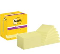 Post-it Super Sticky Notes Canary Yellow, Pack of 12 Pads, 90 Sheets per Pad, 76 mm x 127 mm- Extra Sticky Notes for Note Taking, to Do Lists & Reminders