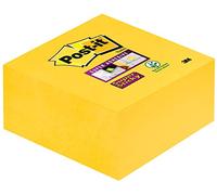 Post-it Super Sticky Notes Cube, Yellow, 76 mm x 76 mm, 350 Sheets/Pad, 1 Pad/Pack