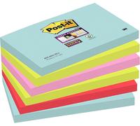 Post-it Super Sticky Notes, Pack of 6 Pads, 90 Sheets/Pad, 76mm x 127mm, Ideal f