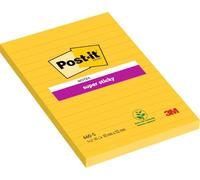 Post-it Super Sticky Notes - Ultra Yellow - 6 Pads Per Pack - 90 Sheets Per Pad - 102 mm x 152 mm - Extra Sticky Notes for Walls, Monitors and Fridge