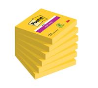Post-it Super Sticky Notes Ultra Yellow 76x76mm 90 Sheets (Pack of 6) 654-S6