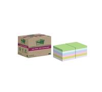 Stikatak Post-It Super Sticky 100% Recycled Notes, Pack Of 12 Pads, 76 mm X 76 mm, Pink, Green, Blue, Purple, Yellow