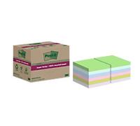 Post-it Super Sticky Recycled Notes 76 x 76 mm Assorted 70 Sheets Pack of 12 Pads