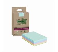 Post-it Super Sticky Recycled Notes Lined 102x152mm Assorted (Pack 4)