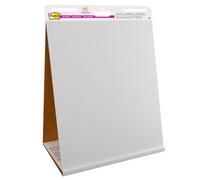 Post-it Super Sticky Table Top Meeting Chart Dry Erase 58.4 cm x 50.8 cm | Self Stick Flipchart Pads for Brainstorming, Planning and Presentations, 100% Recycled Paper, White