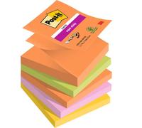Post-it Super Sticky Z-Notes, 5 Pads (450 Sheets), 76 mm x 76 mm | Self-Stick Notes with Stronger Hold, for Reminders, Lists and Planning, Adhesive on Vertical Surfaces, Repositionable