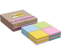 Post-it Super Sticky Z-Notes, Assorted Colors, Pack of 16 Pads, 90 Sheets per Pad, 76 mm x 76 mm, Yellow, Blue, Green, Pink Colors - Extra Sticky Notes for Walls, Monitors and Fridge