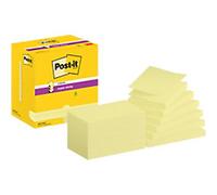 Post-it Super Sticky Z-Notes R350-12SSCY 76 x 127 mm 90 Sheets Per Pad Yellow Pack of 12