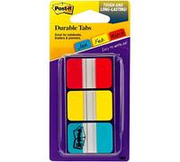 Post-it Tabs, 1 inch Solid, Red, Yellow, Blue, 12 Tabs/Color, 36 Tabs/On-The-Go Dispenser (686-RYBT)