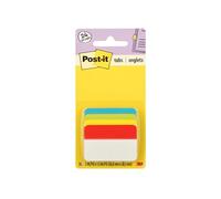 Post-it Tabs, 2 in. Angled Solid, Assorted Primary Colors, 6 Tabs/Color, 4 Colors, 24 Tabs/Pack, (686A-ALYR)