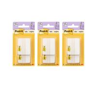 Post-it Tabs, 2 inches, Solid White, On-The-Go Dispenser, 50 Tabs per Pack (686F-50WH) | 3 Pack