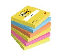 Post-it Warm Neon Notes Pad 100 Sheets Rainbow Ref 654TF [Pack 6]